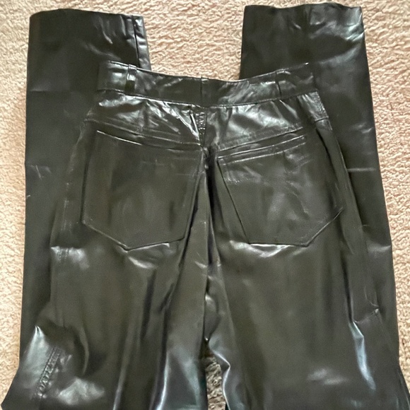 t. edwards faux black leather pants, size 4 - Picture 2 of 3
